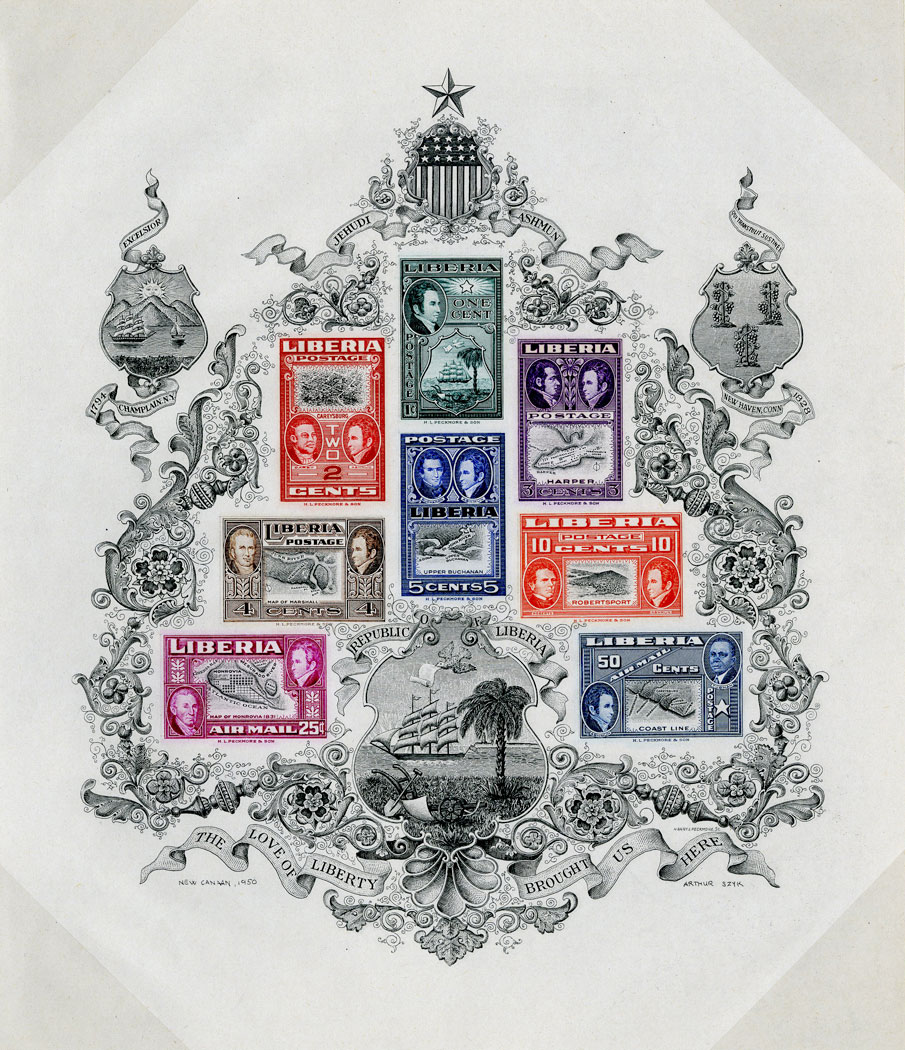38. Liberian-Jehudi-Ashmun-Collection-(engraved-stamp-album-leaf)t